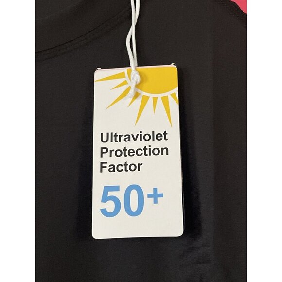 Women's UPF50+ Long Sleeve T-Shirt Quick Dry Performance Sport Shirts Black Pink - Picture 5 of 7